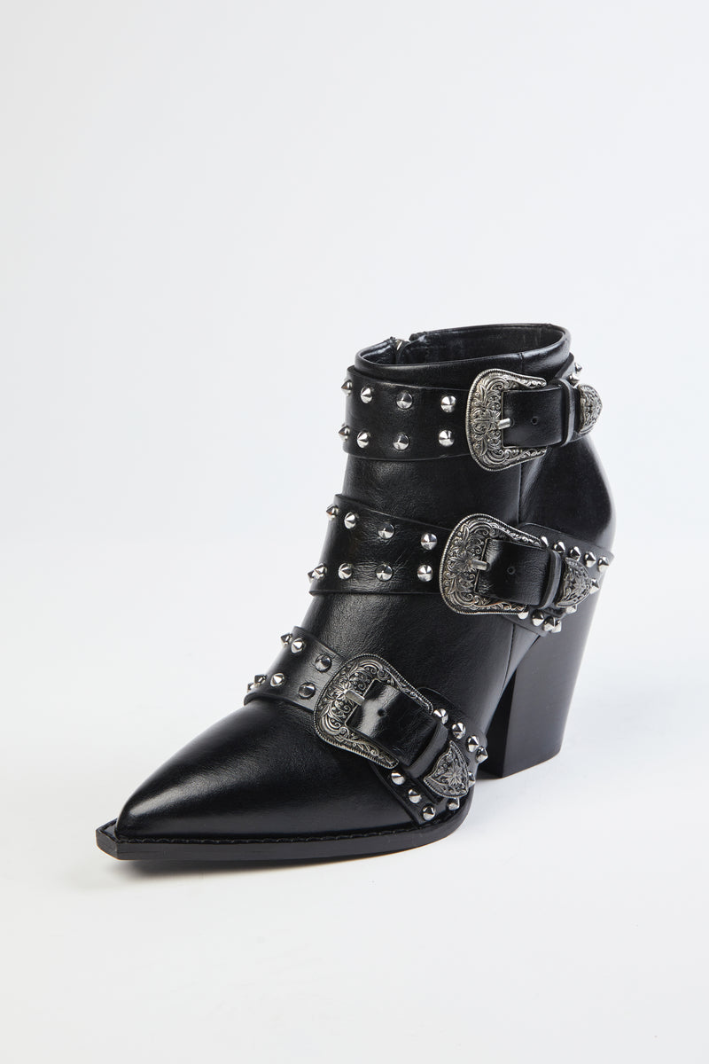 BUCKLED LEATHER ANKLE BOOTS | THE KOOPLES | The Silence Co display picture 2