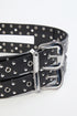 DOUBLE-BUCKLE LEATHER BELT