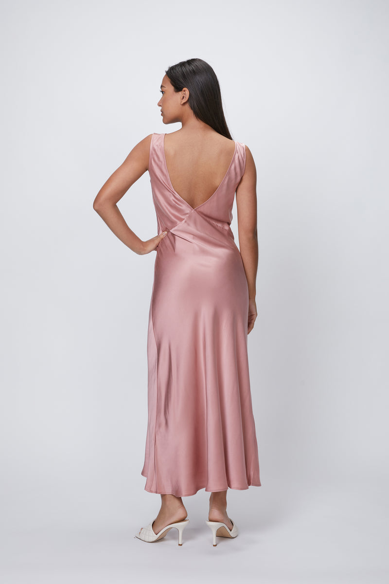 bordeaux silk dress The Silk Satin Bordeaux Garden Party Dress XS