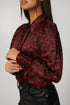 LEOPARD-PRINT SATIN BLOUSE