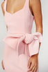 BETINA BOW SPLIT MIDI DRESS