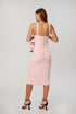BETINA BOW SPLIT MIDI DRESS
