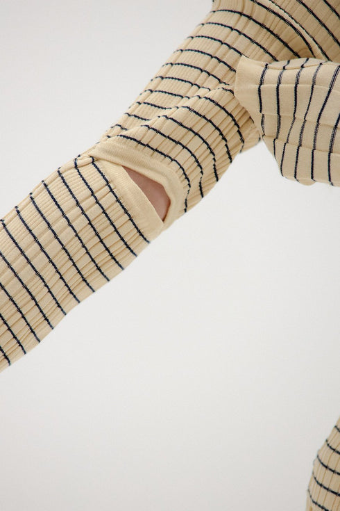 SINKLING RIBBED KNIT DRESS