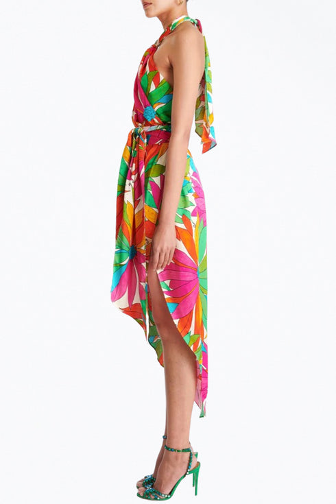 KIT FLORAL GATHERED SILK JACQUARD SKIRT