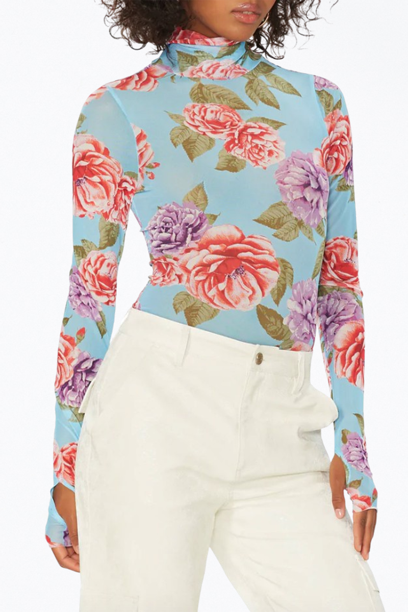 Zadie power mesh turtleneck top best sale