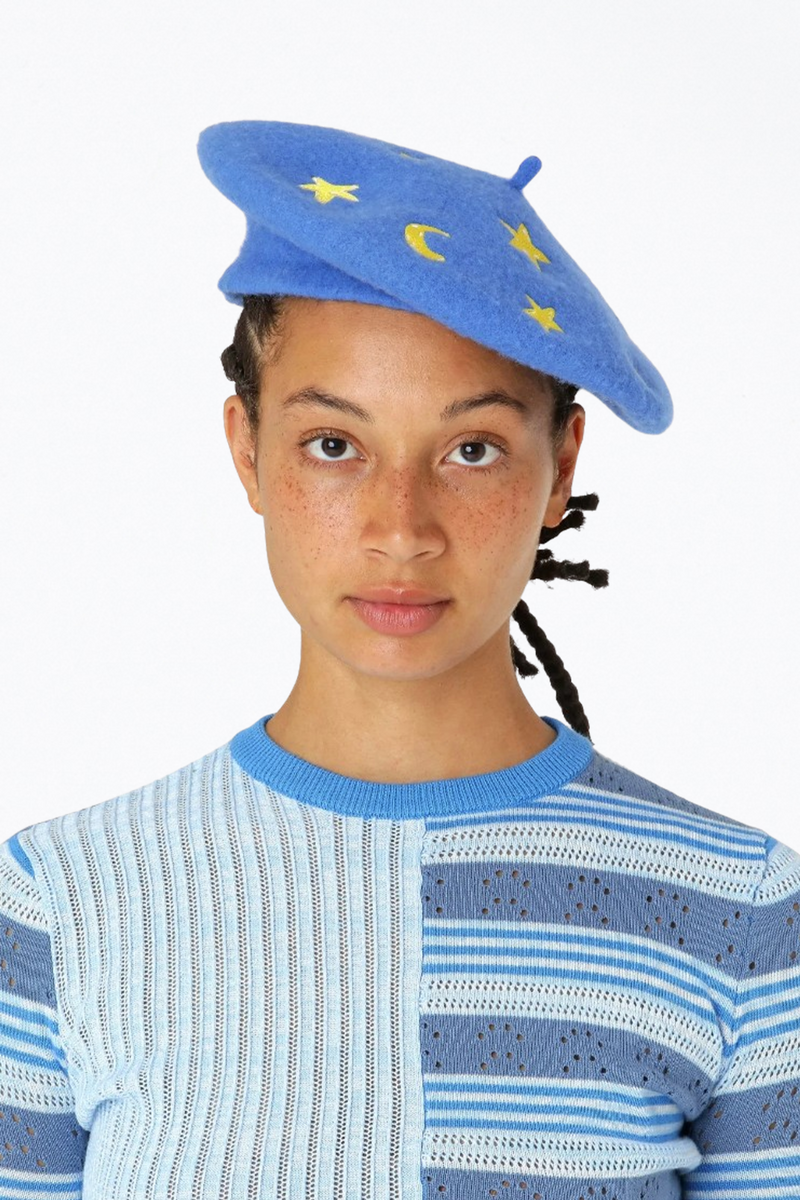 HELMSTEDT - BLUE ABYLO WOOL-BLEND BERET – The Silence Co