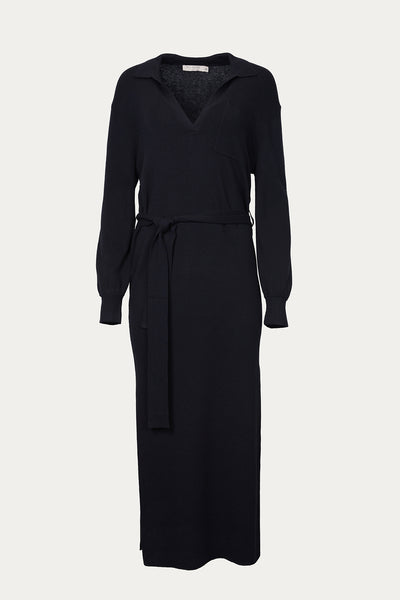 liam black knit polo maxi dress Dissh Liam Natural Knit Polo Maxi Dress